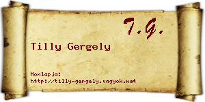 Tilly Gergely névjegykártya